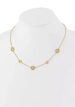 Brand new 🥰 14K Yellow Gold Polished and Filigree Circle Stations with 1 Inch Extension Necklace by Belk & Co. 🎁 -DealsBelk & Co. Store Belk 32170