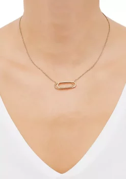 Deals 🎁 Interlock Paperclip on Cable Chain Necklace in 10K Yellow Gold by Belk & Co. 👍 -DealsBelk & Co. Store Belk 32199