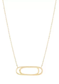 Deals 🎁 Interlock Paperclip on Cable Chain Necklace in 10K Yellow Gold by Belk & Co. 👍 -DealsBelk & Co. Store Belk 32200
