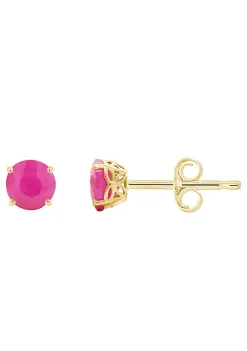 Coupon 🔥 14K Yellow Gold 5mm Round Ruby Stud Earrings by Belk & Co. 🔔 -DealsBelk & Co. Store Belk 32204