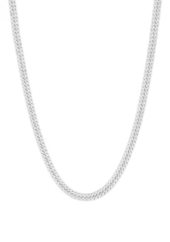 Deals 🔔 4.8 Millimeter Cuban Chain Necklace in Sterling Silver by Belk & Co. ✨