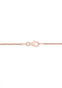 New 😉 Fancy Curb Link Necklace in 18k Rose Gold Plated Sterling Silver by Belk & Co. ⭐ -DealsBelk & Co. Store Belk 32264