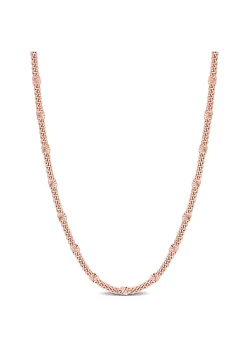 New 😉 Fancy Curb Link Necklace in 18k Rose Gold Plated Sterling Silver by Belk & Co. ⭐ -DealsBelk & Co. Store Belk 32266