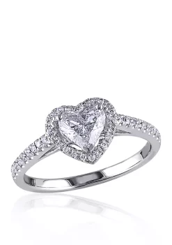 Coupon ✨ 1 ct. t.w. Diamond Engagement Heart Ring in 14k White Gold by Belk & Co. ✨