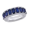 Cheap ⌛ Sapphire and Diamond Semi Eternity Ring by Belk & Co. 🥰