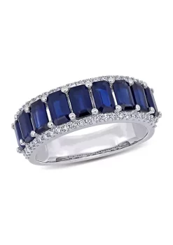 Cheap ⌛ Sapphire and Diamond Semi Eternity Ring by Belk & Co. 🥰 -DealsBelk & Co. Store Belk 32284