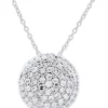 Flash Sale 🥰 1/4 ct. t.w. Diamond Round Pendant Necklace with 18" Rope Chain in Sterling Silver by Belk & Co. ❤️