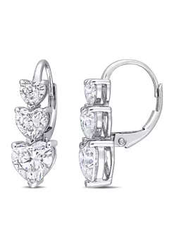 Hot Sale 🎉 3.6 ct. t.w. Created Moissanite 3-Stone Earrings in 10K White Gold by Belk & Co. 🎁 -DealsBelk & Co. Store Belk 32308