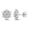 Hot Sale 💯 1.3 ct. t.w. Floral Stud Earrings in 10k White Gold by Belk & Co. ⌛