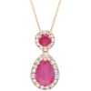 Brand new 🔔 7/8 ct. t.w. Ruby and 1/6 ct. t.w Diamond Pendant Necklace in 10K Rose Gold by Belk & Co. 🧨
