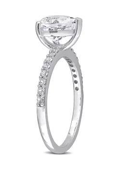 Discount 🎉 Lab Created 2.5 CT TGW Created White Sapphire Heart Engagement Ring in 10k White Gold by Belk & Co. 🔥 -DealsBelk & Co. Store Belk 32335