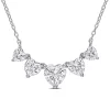 Outlet 😀 2.5 ct. t.w. Created Moissanite Multi-Heart Necklace in Sterling Silver by Belk & Co. 🔔