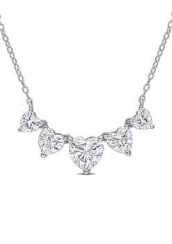 Outlet 😀 2.5 ct. t.w. Created Moissanite Multi-Heart Necklace in Sterling Silver by Belk & Co. 🔔 -DealsBelk & Co. Store Belk 32356