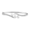 Flash Sale 🧨 Cultured Freshwater Pearl and Created White Sapphire Bangle in Sterling Silver by Belk & Co. 😍
