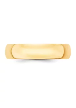 Top 10 🥰 Men's 14K Yellow Gold 5 Millimeter Lightweight Half Round Band by Belk & Co. 🔥 -DealsBelk & Co. Store Belk 3239