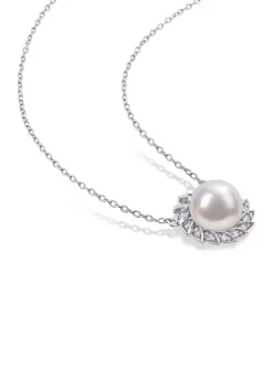 Cheap โจ Lab Created 9.5-10mm Freshwater Cultured Pearl and 1/6 CT TGW Created White Sapphire Halo Pearl Pendant with Chain in Sterling Silver by Belk & Co. ๐ 8 Cheap โจ Lab Created 9.5-10mm Freshwater Cultured Pearl and 1/6 CT TGW Created White Sapphire Halo Pearl Pendant with Chain in Sterling Silver by Belk & Co. ๐ -DealsBelk & Co. Store Belk 32410