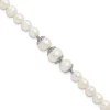 Flash Sale 💯 Sterling Silver Rhodium-plated 7-10mm White Freshwater Cultured Pearl Fancy Bracelet by Belk & Co. 💯