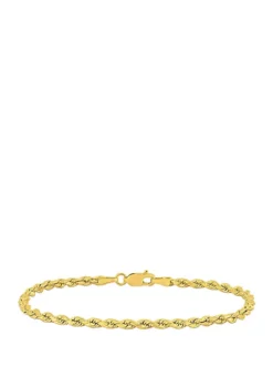 Cheapest 😀 Rope Chain Bracelet in 10K Yellow Gold by Belk & Co. 🤩 -DealsBelk & Co. Store Belk 3247