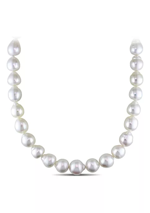 Best deal 😀 12-14MM South Sea Pearl Graduated 18" Strand Necklace with 14k Yellow Gold Diamond Clasp by Belk & Co. 🤩 4 Best deal 😀 12-14MM South Sea Pearl Graduated 18" Strand Necklace with 14k Yellow Gold Diamond Clasp by Belk & Co. 🤩 - Image 4