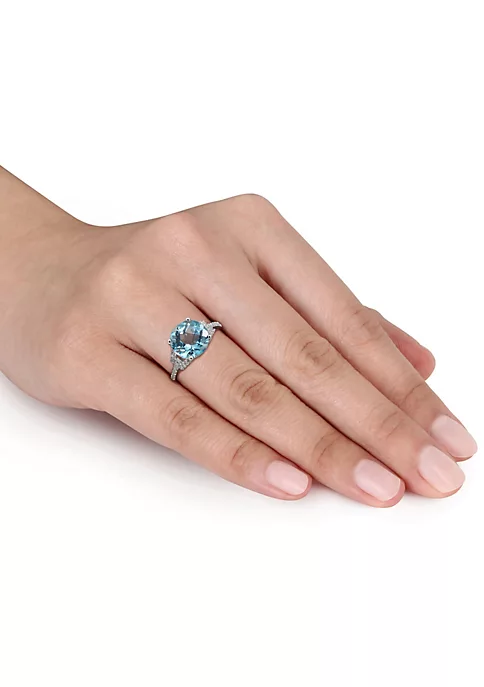 Cheapest ๐ 4.57 ct. t.g.w. Swiss Blue Topaz and 1/6 ct. t.w. Diamond Cocktail Ring in 14K White Gold by Belk & Co. ๐ 2 Cheapest ๐ 4.57 ct. t.g.w. Swiss Blue Topaz and 1/6 ct. t.w. Diamond Cocktail Ring in 14K White Gold by Belk & Co. ๐ - Image 2