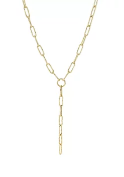 Wholesale ⌛ Paperclip Lariat Necklace in 10K Yellow Gold by Belk & Co. ✔️ -DealsBelk & Co. Store Belk 32498