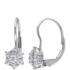 Discount ✔️ 1 ct. t.w. White Sapphire Star Earrings in 10K White Gold by Belk & Co. ⭐