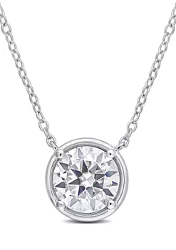 Top 10 👏 1.8 ct. t.w. Created Moissanite Necklace in Sterling Silver by Belk & Co. 👍