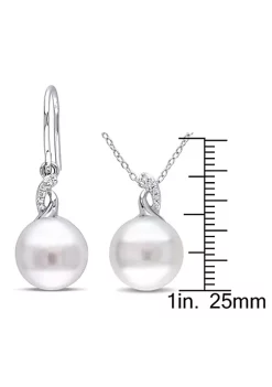Best deal 🔔 2-Piece Set of 10.5-12.5MM Freshwater Cultured Pearl and 1/10 ct. t.w. Diamond Earrings and Pendant with Chain in Sterling Silver by Belk & Co. ⭐ 7 Best deal 🔔 2-Piece Set of 10.5-12.5MM Freshwater Cultured Pearl and 1/10 ct. t.w. Diamond Earrings and Pendant with Chain in Sterling Silver by Belk & Co. ⭐ -DealsBelk & Co. Store Belk 32531