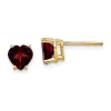 Cheapest 😀 1.6 ct. t.w. Garnet 6mm Heart Earrings in 14K Yellow Gold by Belk & Co. 👏