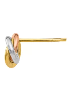 Wholesale 😍 14K Tri-Color Twisted Knot Post Earrings by Belk & Co. 🤩 -DealsBelk & Co. Store Belk 32552