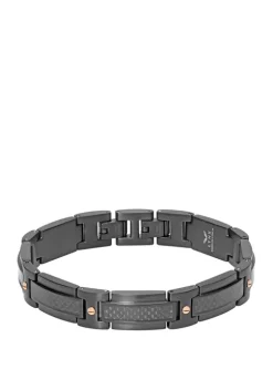 Promo 🎉 Stainless Steel Bracelet with Carbon Black and Rose Ion Plating with Extender Lock by Belk & Co. 😍