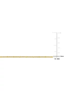 Best deal 🥰 Double Curb Link Chain Necklace in 18k Yellow Gold Plated Sterling Silver, 16" by Belk & Co. 🧨 -DealsBelk & Co. Store Belk 32606