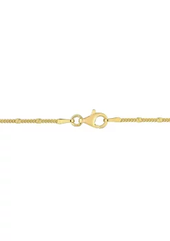 Best deal 🥰 Double Curb Link Chain Necklace in 18k Yellow Gold Plated Sterling Silver, 16" by Belk & Co. 🧨 -DealsBelk & Co. Store Belk 32607