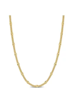 Best deal 🥰 Double Curb Link Chain Necklace in 18k Yellow Gold Plated Sterling Silver, 16" by Belk & Co. 🧨 -DealsBelk & Co. Store Belk 32609