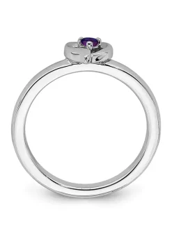 Coupon 💯 1/10 ct. t.w. Amethyst Stackable Expressions Heart Ring in Sterling Silver by Belk & Co. 😍 -DealsBelk & Co. Store Belk 32611