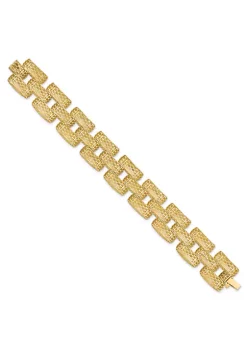 Brand new 🤩 14K Yellow Gold Polished Fancy Link Bracelet by Belk & Co. ✨ -DealsBelk & Co. Store Belk 32621