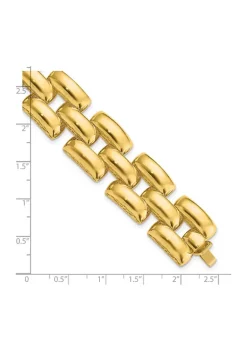 Brand new 🤩 14K Yellow Gold Polished Fancy Link Bracelet by Belk & Co. ✨ -DealsBelk & Co. Store Belk 32622