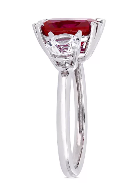 Cheapest ๐ฅ 4.5 ct. t.w. Lab Created Ruby and 7/8 ct. t.w. Lab Created White Sapphire Three Stone Ring in 10k White Gold by Belk & Co. ๐ 2 Cheapest ๐ฅ 4.5 ct. t.w. Lab Created Ruby and 7/8 ct. t.w. Lab Created White Sapphire Three Stone Ring in 10k White Gold by Belk & Co. ๐ - Image 2