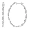 Best reviews of 🎉 1/2 ct. t.w. Diamond Hoop Earrings in 14K White Gold by Belk & Co. 🔔
