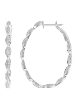 Best reviews of 🎉 1/2 ct. t.w. Diamond Hoop Earrings in 14K White Gold by Belk & Co. 🔔 -DealsBelk & Co. Store Belk 32637