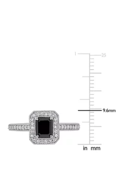 Top 10 ❤️ 1.25 ct. t.w. Black and White Diamond Halo Engagement Ring in 10K White Gold by Belk & Co. ⭐ 10 Top 10 ❤️ 1.25 ct. t.w. Black and White Diamond Halo Engagement Ring in 10K White Gold by Belk & Co. ⭐ -DealsBelk & Co. Store Belk 32642