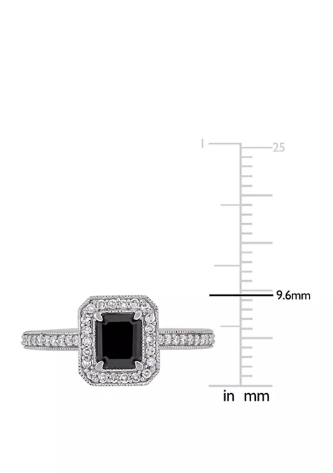 Top 10 ❤️ 1.25 ct. t.w. Black and White Diamond Halo Engagement Ring in 10K White Gold by Belk & Co. ⭐ 5 Top 10 ❤️ 1.25 ct. t.w. Black and White Diamond Halo Engagement Ring in 10K White Gold by Belk & Co. ⭐ - Image 5