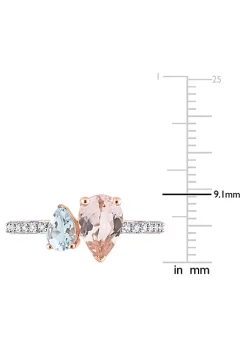 Brand new โ Pear Shape Morganite, Aquamarine and White Topaz Ring in 10k Rose Gold by Belk & Co. ๐งจ 9 Brand new โ Pear Shape Morganite, Aquamarine and White Topaz Ring in 10k Rose Gold by Belk & Co. ๐งจ -DealsBelk & Co. Store Belk 32672