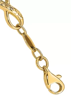 Top 10 💯 14K Two-Tone Infinity Symbol 7.5-Inch Bracelet by Belk & Co. 🥰 -DealsBelk & Co. Store Belk 32685