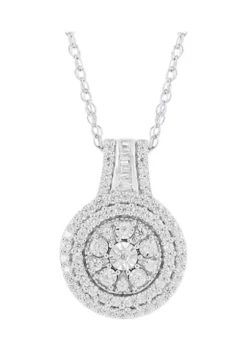 Cheapest 🧨 1/2 ct. t.w. Diamond Pendant with 18 Inch Cable Chain Necklace in Sterling Silver by Belk & Co. 😀