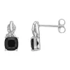 Outlet 🥰 1.6 ct. t.w. Black Onyx and Diamond Accent Earrings in Sterling Silver by Belk & Co. 🎁