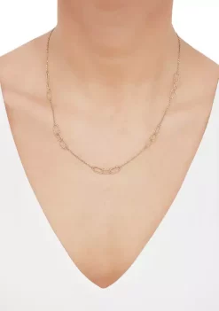 Wholesale ✨ 10K Yellow Gold Interlock Station Chain Necklace by Belk & Co. ⭐ -DealsBelk & Co. Store Belk 32730