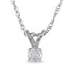 Wholesale 👍 1/10 ct. t.w. Diamond Solitaire Pendant with Chain in 14K White Gold by Belk & Co. 🧨