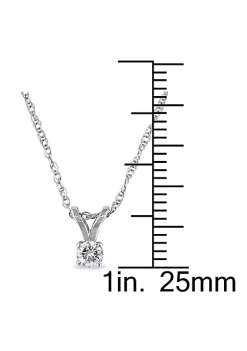 Wholesale 👍 1/10 ct. t.w. Diamond Solitaire Pendant with Chain in 14K White Gold by Belk & Co. 🧨 -DealsBelk & Co. Store Belk 32734