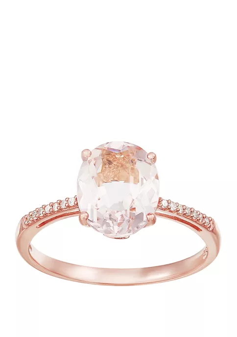 Discount ๐ฅ 2.4 ct. t.w. Morganite and 1/10 ct. t.w. Diamond Ring in 10K Rose Gold by Belk & Co. โญ 1 Discount ๐ฅ 2.4 ct. t.w. Morganite and 1/10 ct. t.w. Diamond Ring in 10K Rose Gold by Belk & Co. โญ